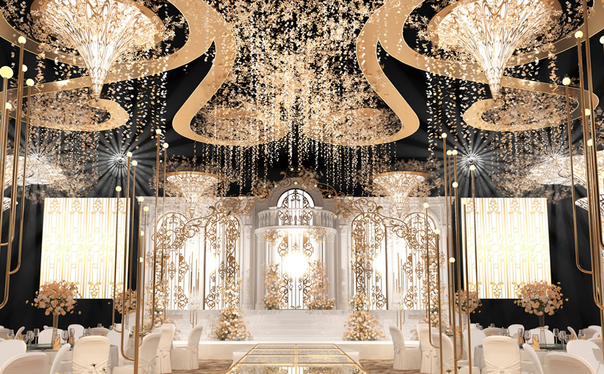 泰山花木兰喜事汇金色大厅效果展示